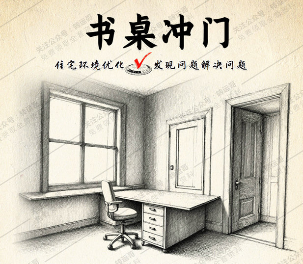 书桌冲门
